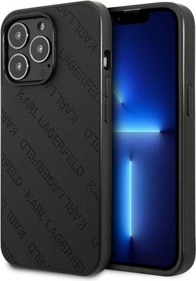 Mbështjellës Karl Lagerfeld Perforated Allover për iPhone 13 Pro / 13 6.1", i zi