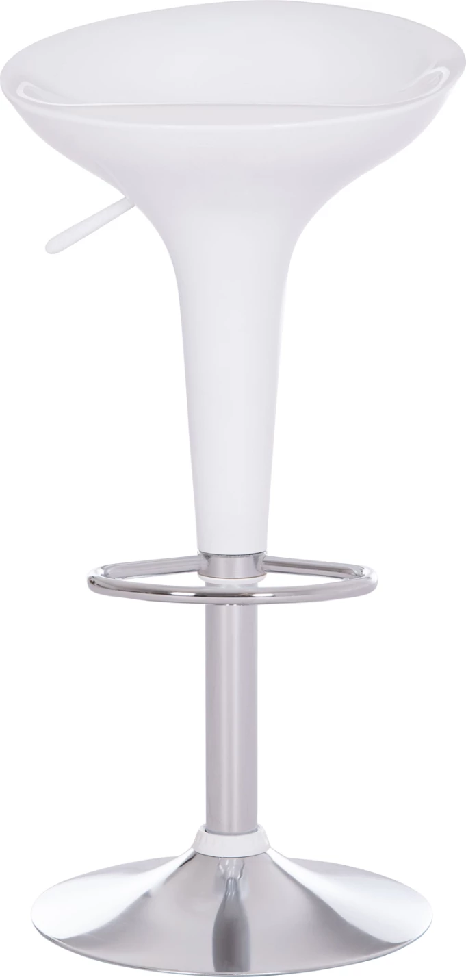 Karrige për bar rrotulluese DAISY, ABS e bardhë, 44x38x85cm, set prej 2 copësh