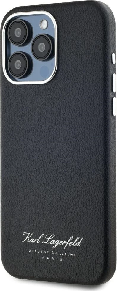 Mbështjellës Karl Lagerfeld Hotel RSG për iPhone 15 Pro, i zi