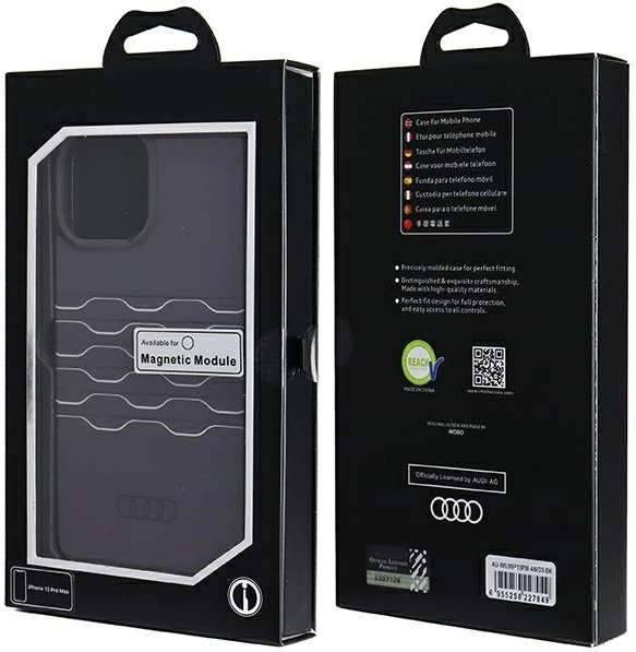 Mbështjellës Audi IML MagSafe për iPhone 13 Pro Max, i zi