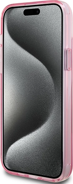 Mbështjellës Karl Lagerfeld Ring Stand Karl&Choupette MagSafe për iPhone 15 Plus, rozë