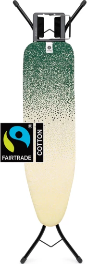 Dërrasë hekurosjeje Brabantia A 110x30 cm Forgotten Oasis, kornizë e zezë, mbulesë krem/jeshile