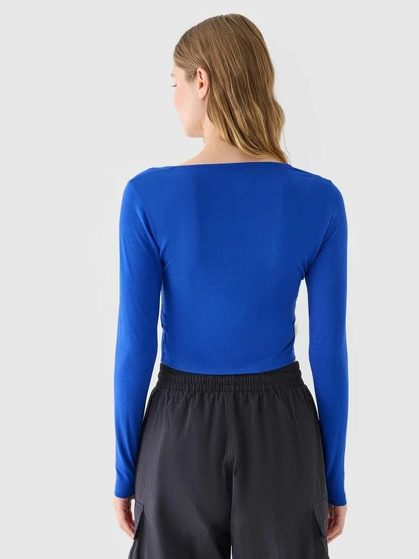 Maicë me mëngë të gjata slim 4f femra