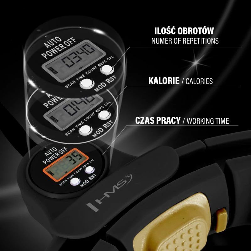 Hula hop me magnet e peshë HMS HHM13, zi/ari