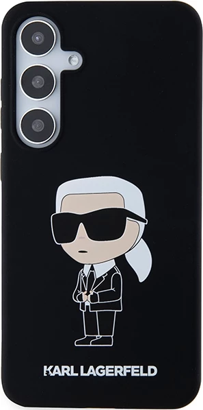 Mbështjellës Karl Lagerfeld Silicone Ikonik për Samsung Galaxy S24, i zi