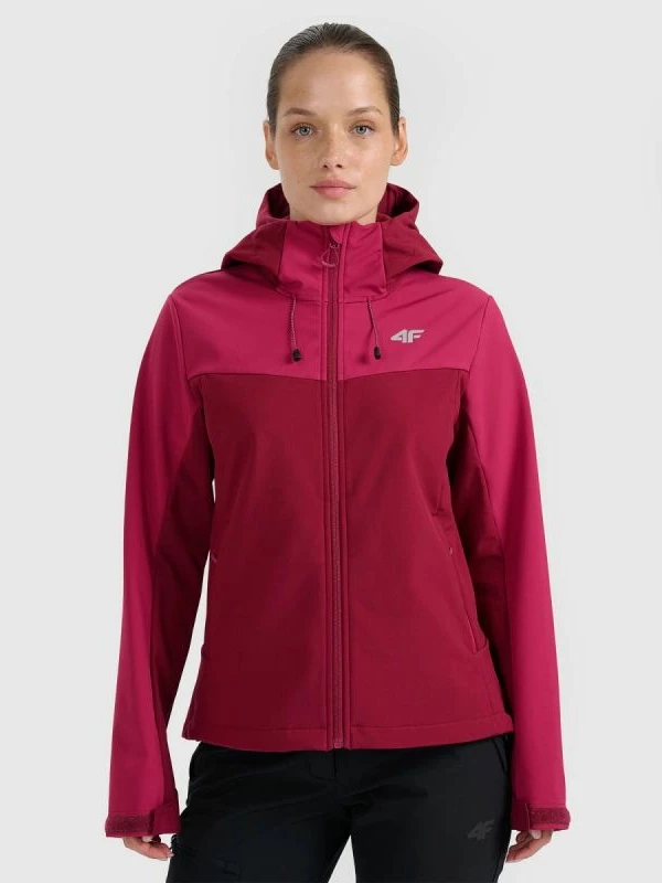 Jakne softshell për femra 4F, e kuqe