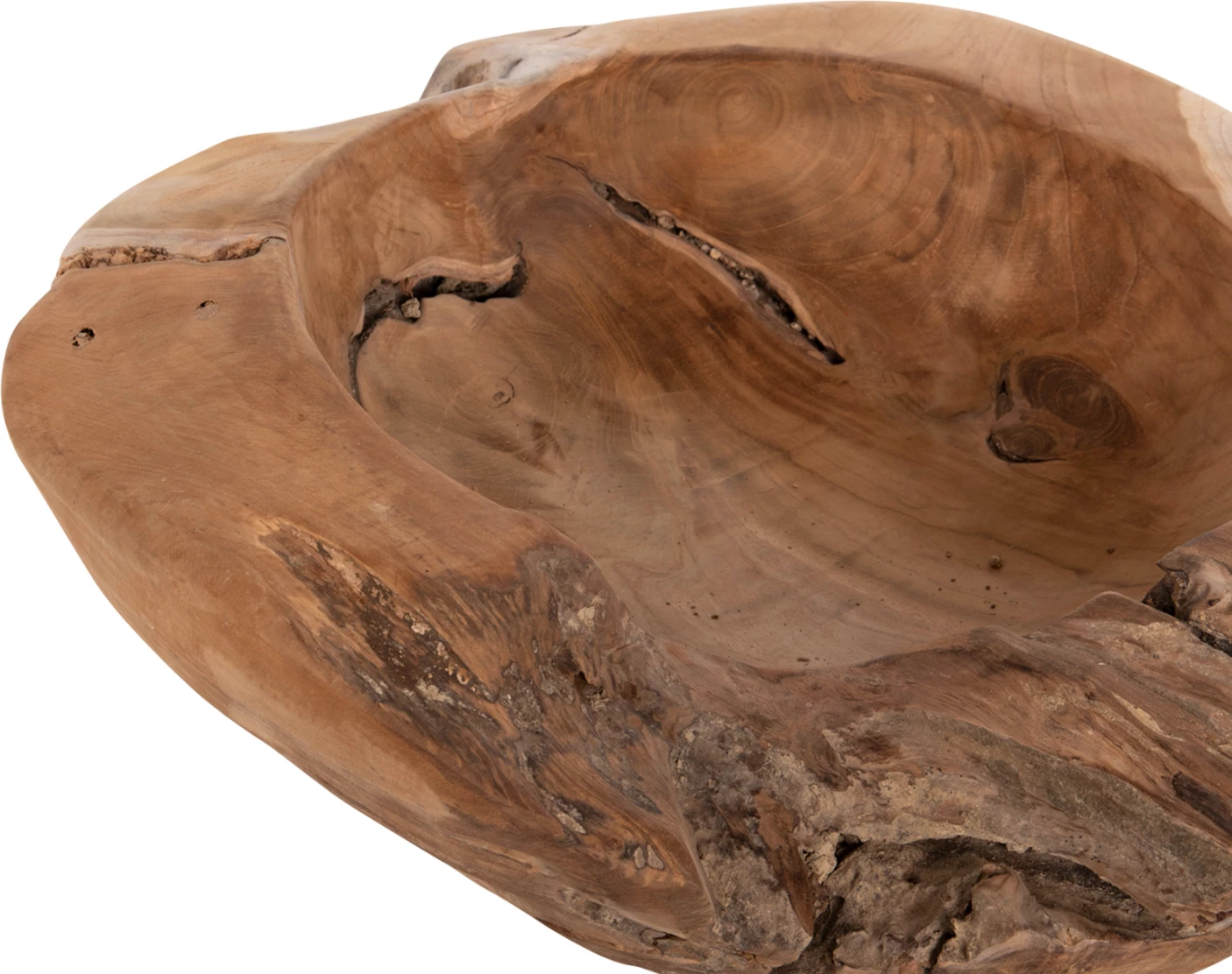 Enë dekorative për tavolinë YOKI FH9629 dru tik Φ50x16Hcm