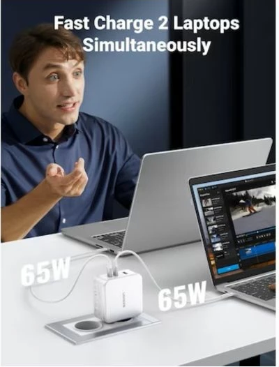 karikues USB-C UGREEN Nexode 15339, 3 porta, 140W, PD 3.1, GaN, e zez