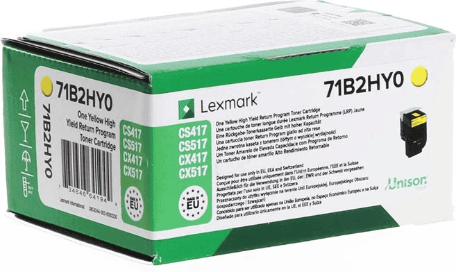 Toner, Lexmark, 71B2HY0, kapacitet i lartë 3500 faqe, i verdhë