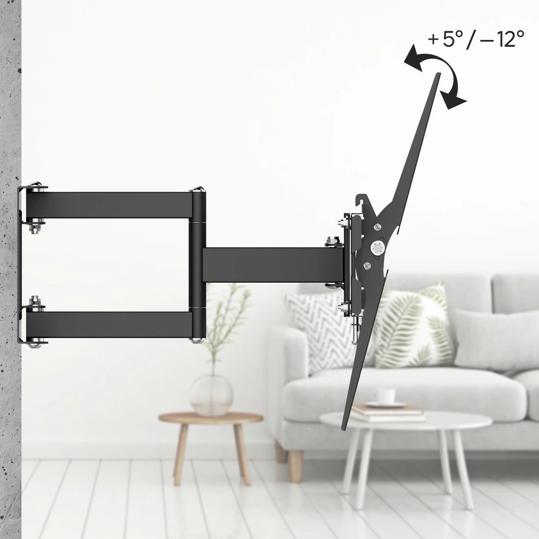 Mbajtëse muri për TV Hama 220822, Fullmotion, VESA 200x200, 19-48", e zezë