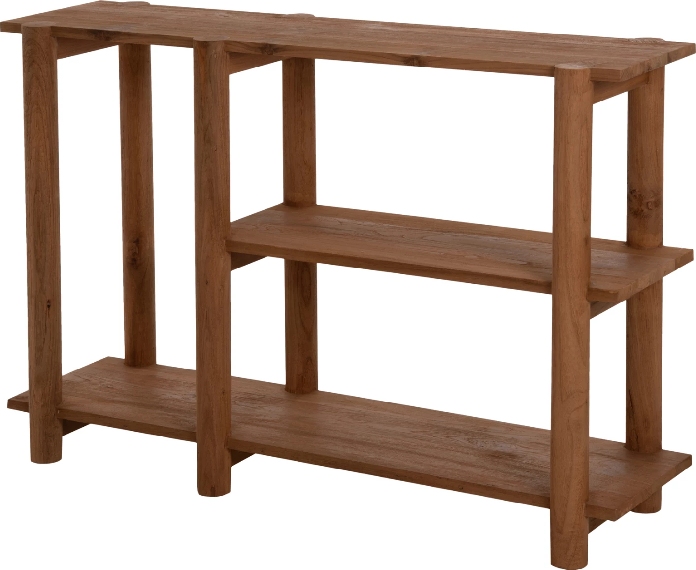 Konsolë KUTAI FH9638 dru TEAK i ricikluar, ngjyrë natyrale rustike, 120x35x80H cm