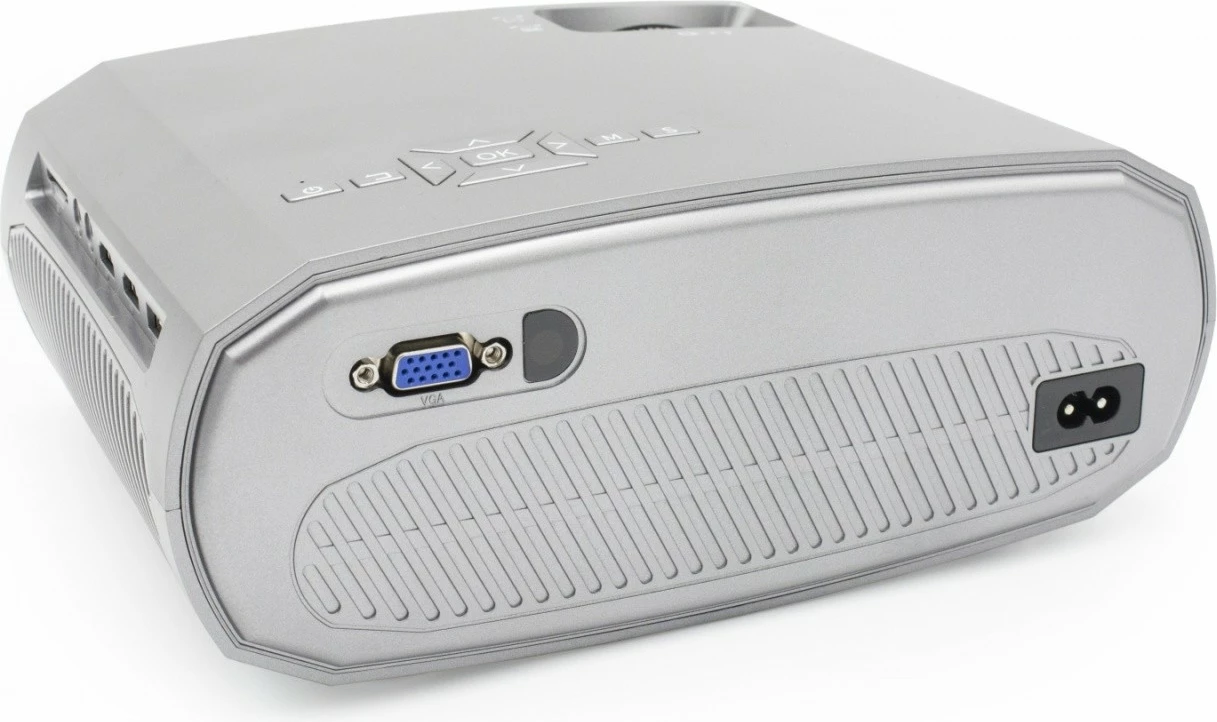 Projektor Technaxx TX-177 Full HD 1080p me altoparlant 3W, HDMI/USB/VGA/SD/aux, Gri