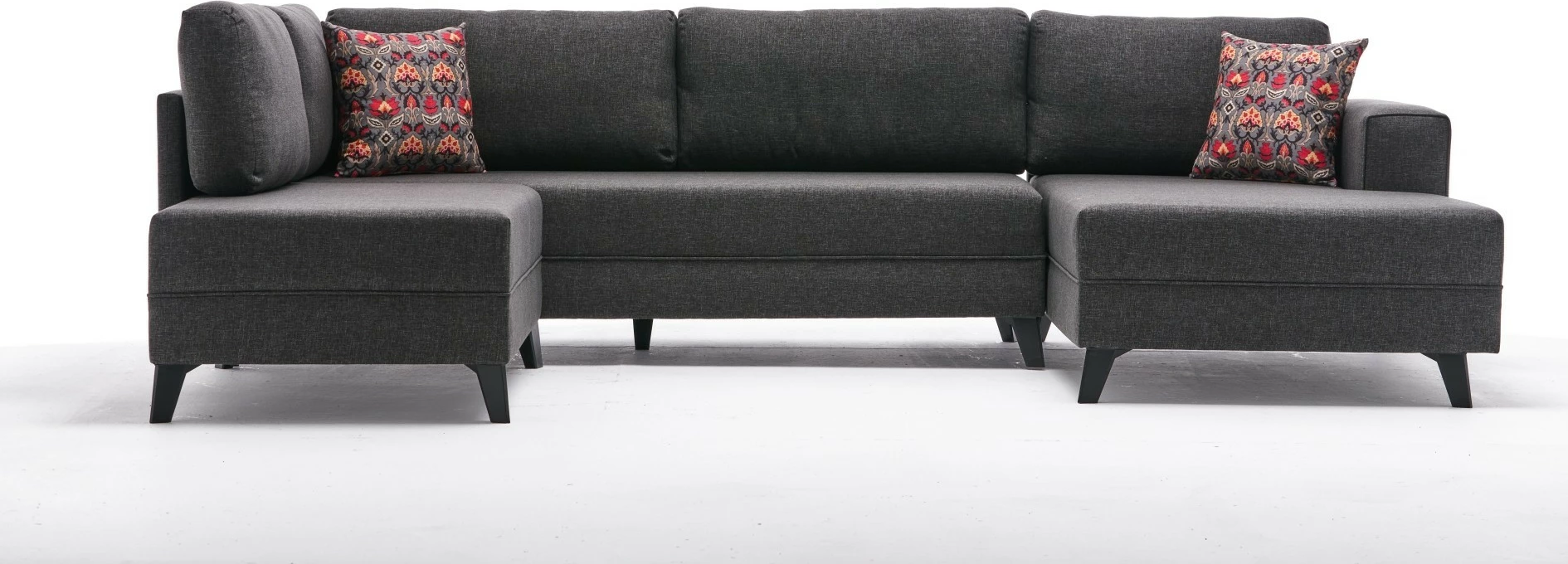 Kënd-sofë krevate Atelier del Sofa, Efsun, antracit