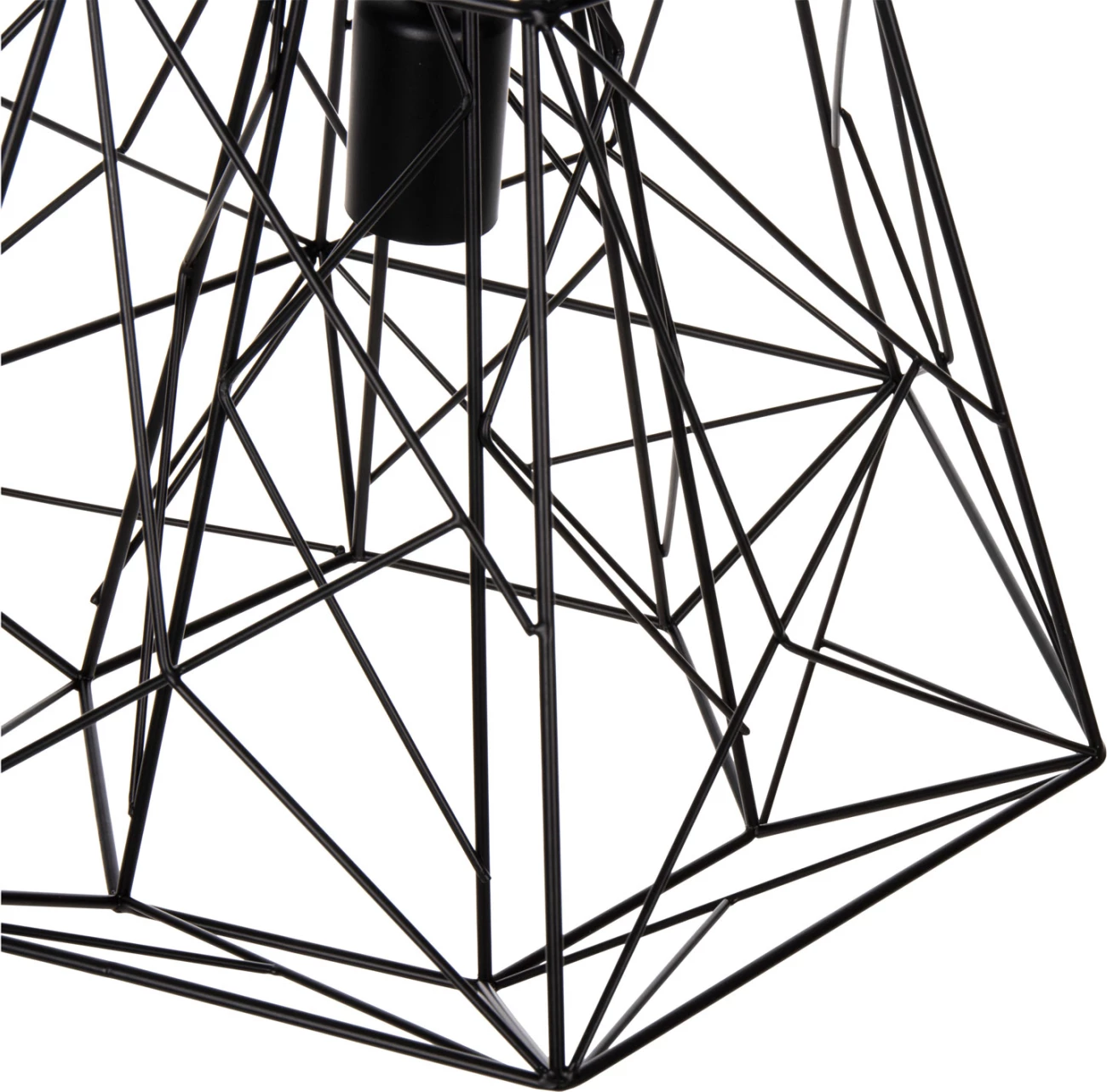 Llambë varëse tavani FH4066, metal i zi, kafaz si diamant, 39x34x130H cm