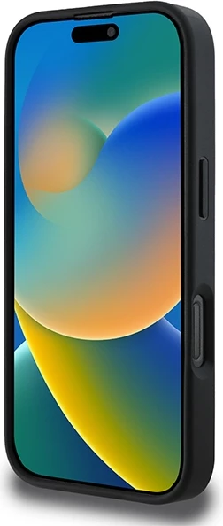 Mbështjellës DKNY Checkered Pattern & Printed Stripes për iPhone 16 Pro Max, i zi