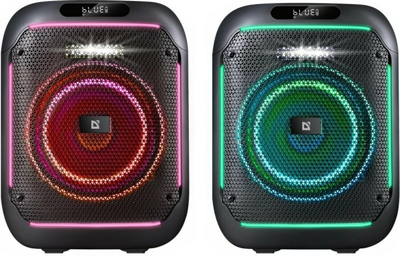 Altoparlant portativ Defender Boomer 65W me Bluetooth, LED, i zi