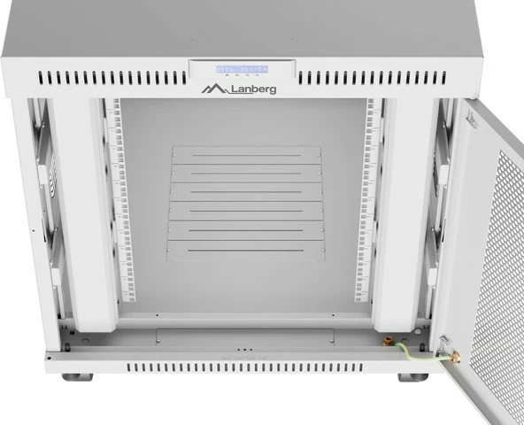 Kasë rack LANBERG 19 inch 15U 800x1000mm, ngjyrë hiri, derë perforuese LCD