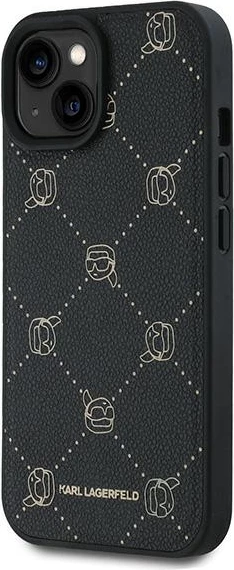 Mbështjellës Karl Lagerfeld Karl Head MagSafe për iPhone 15 Plus, i zi