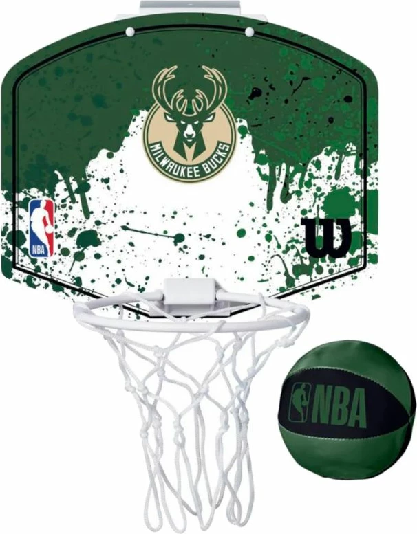 Mini-tabelë basketbolli për fëmijë Wilson NBA Milwaukee Bucks, e gjelbër