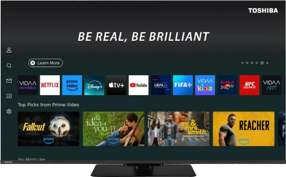 Televizor QLED, Toshiba, 55QV7G63DG, 55-inch 4K Ultra HD, VRR 144Hz AMD FreeSync Premium, Dolby Vision Atmos, VIDAA