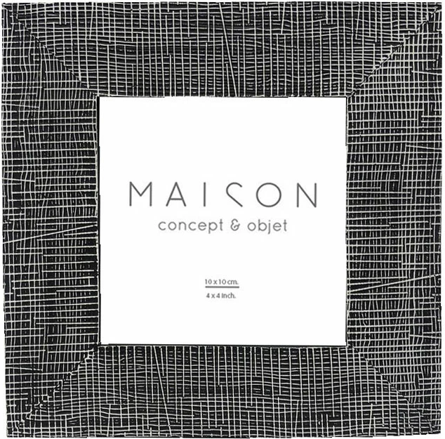 Kornizë foto Olaf, polirezine, ngjyrë e zezë dhe e bardhë, xham, 16x2x17 cm