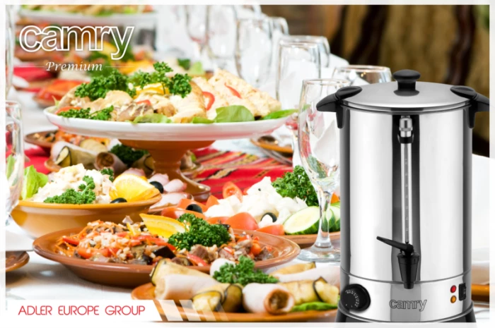 Bojler elektrik uji CAMRY CR1267 8.8L 950W inox, argjendtë/zi