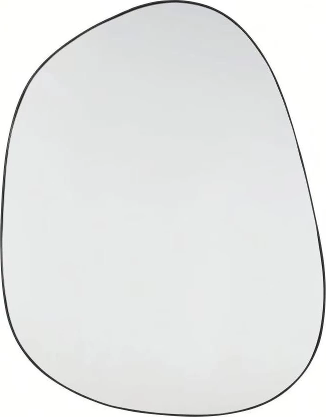 Pasqyrë Votsalo, kornizë alumini e zezë, 80x50cm