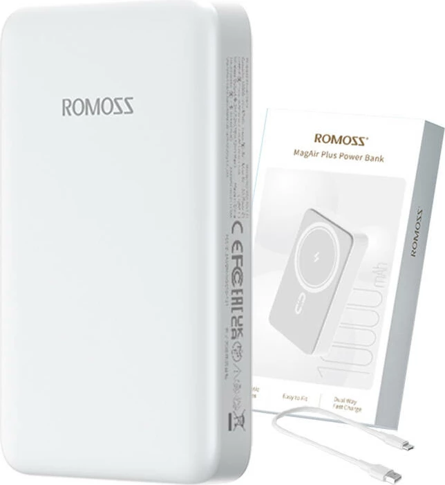 Powerbank Romoss WSC10, 10000mAh, 20W, i bardhë