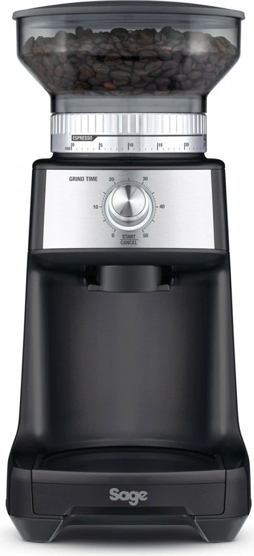 Mulli kafeje Sage SCG600BTR, 60 nivele bluarjeje, rezervuar 340 g, mulli konik çeliku, timer 1 s, 130 W, Black Truffle e zezë