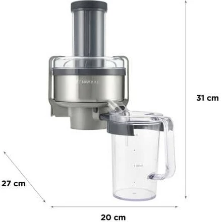 Shtojcë shtrydhëse agrumesh Kenwood AT641, çelik inox, gri