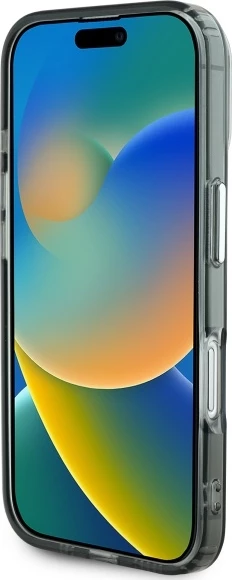 Mbështjellës Karl Lagerfeld IML Monogram Karl & Choupette Head MagSafe për iPhone 16, Zi