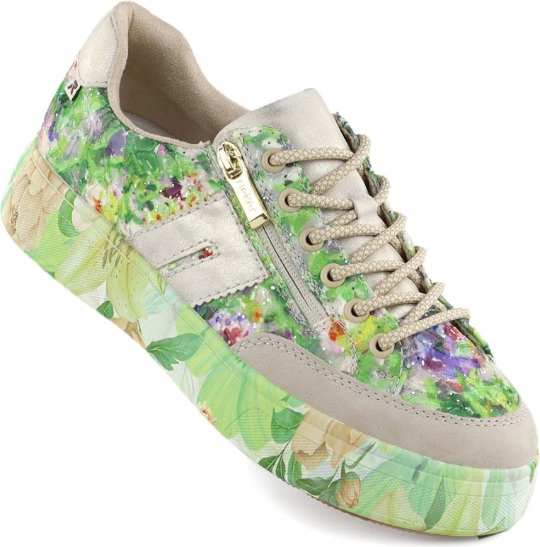 Këpucë platforme për femra Rieker, të gjelbra