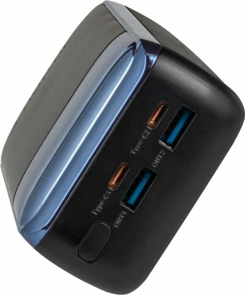 Powerbank RIVACASE VA1080 30000mAh 65W PD/QC3.0 me LCD, blu e zezë