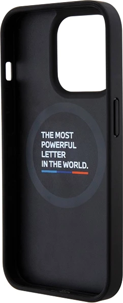 Mbështjellës BMW Quilted Tricolor MagSafe për iPhone 15 Pro, i zi