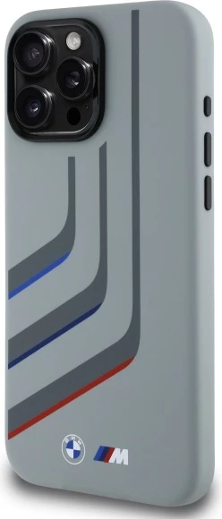 Mbështjellës BMW Silicone Turning Lines MagSafe për iPhone 16 Pro Max, Gri