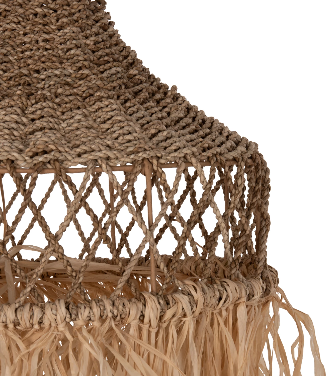 Llambë tavani varëse, fibra palme dhe thekë bari deti, natyrale, FH7819, 42x34cm