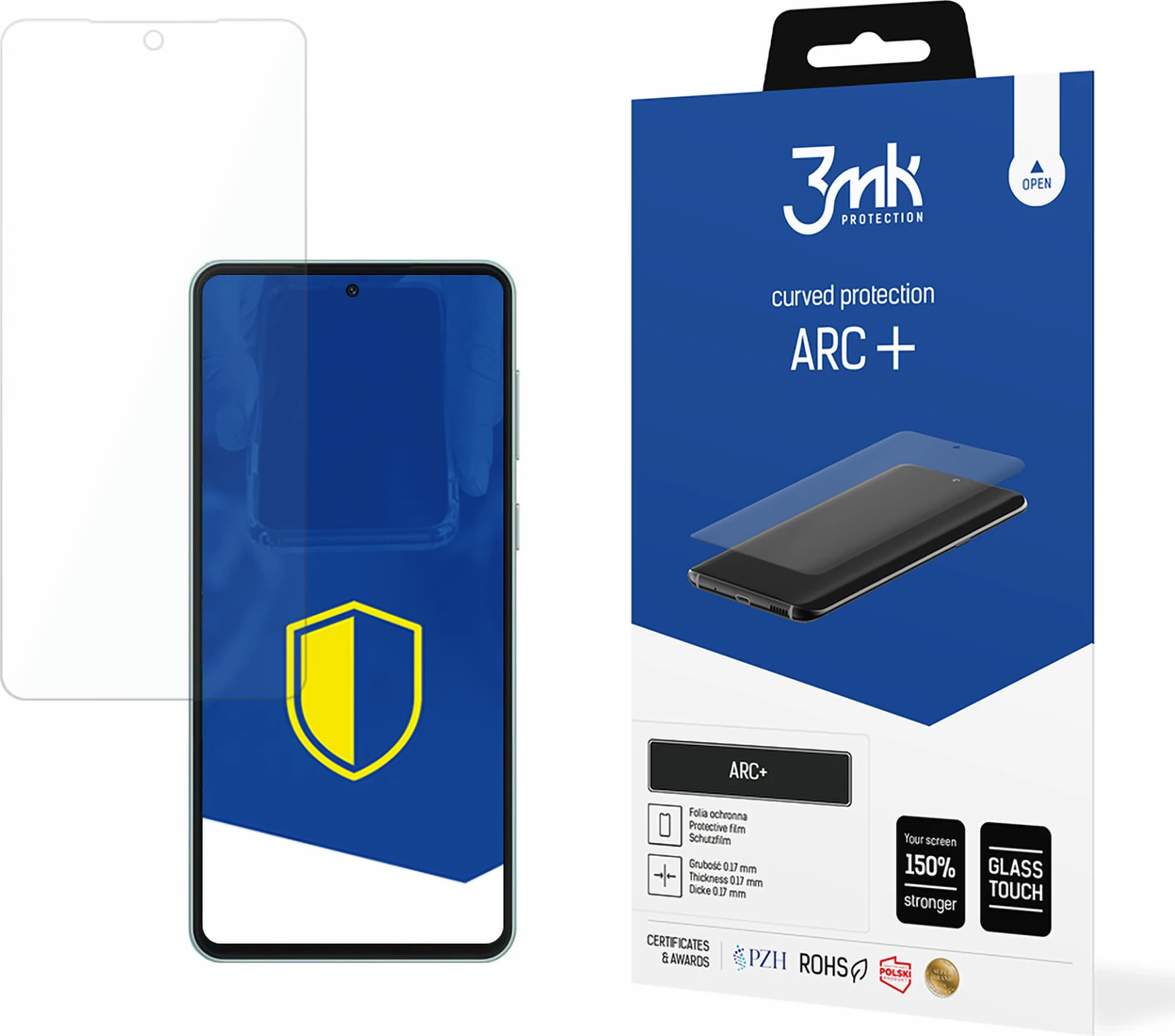 Folje mbrojtëse për ekran, 3mk Protection ARC+ për Samsung Galaxy M55, transparente