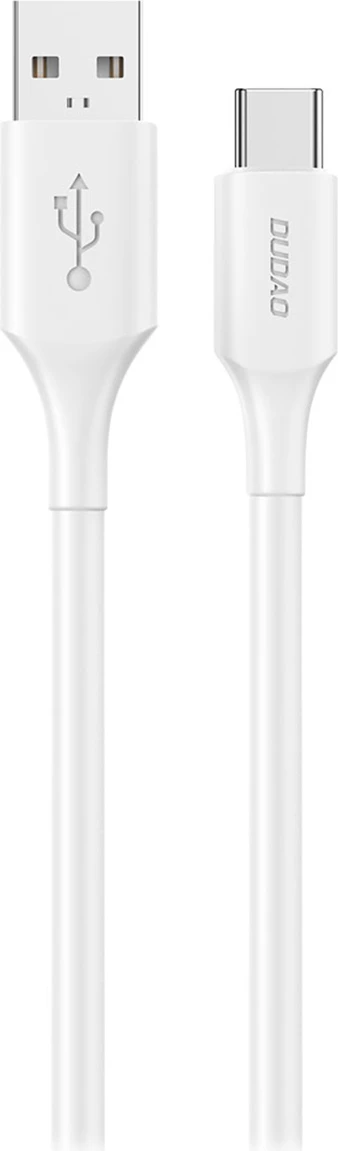 Kabllo Dudao L2sT USB-A në USB-C, 1.2m, 6A, e bardhë