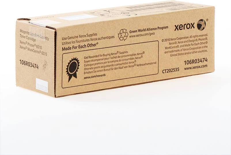 Toner Xerox 106R03474 për Phaser 6510 / WorkCentre 6515, rendiment 1000 faqe, standard, Magenta