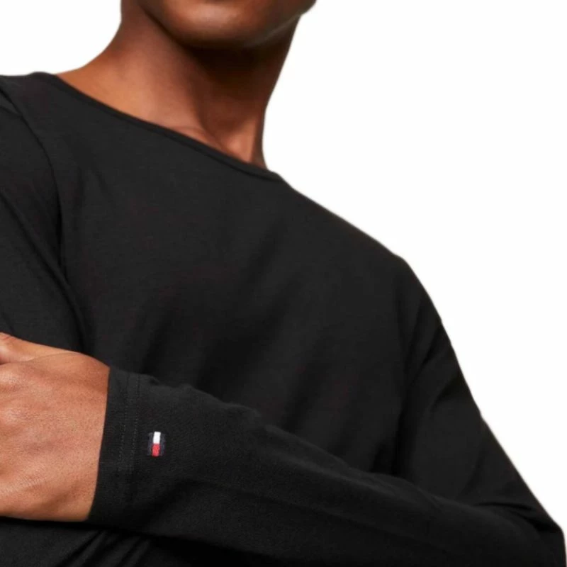 Maicë me mëngë të gjata Tommy Hilfiger për meshkuj, të zeza