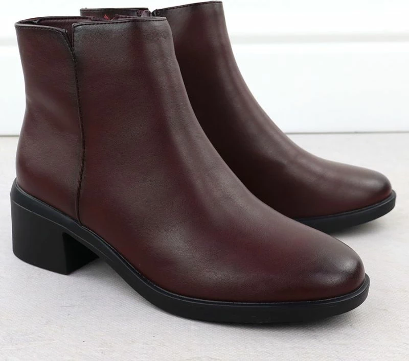 Çizme të shkurtra për femra Sergio Leone BT25239, të kuqe të errëta