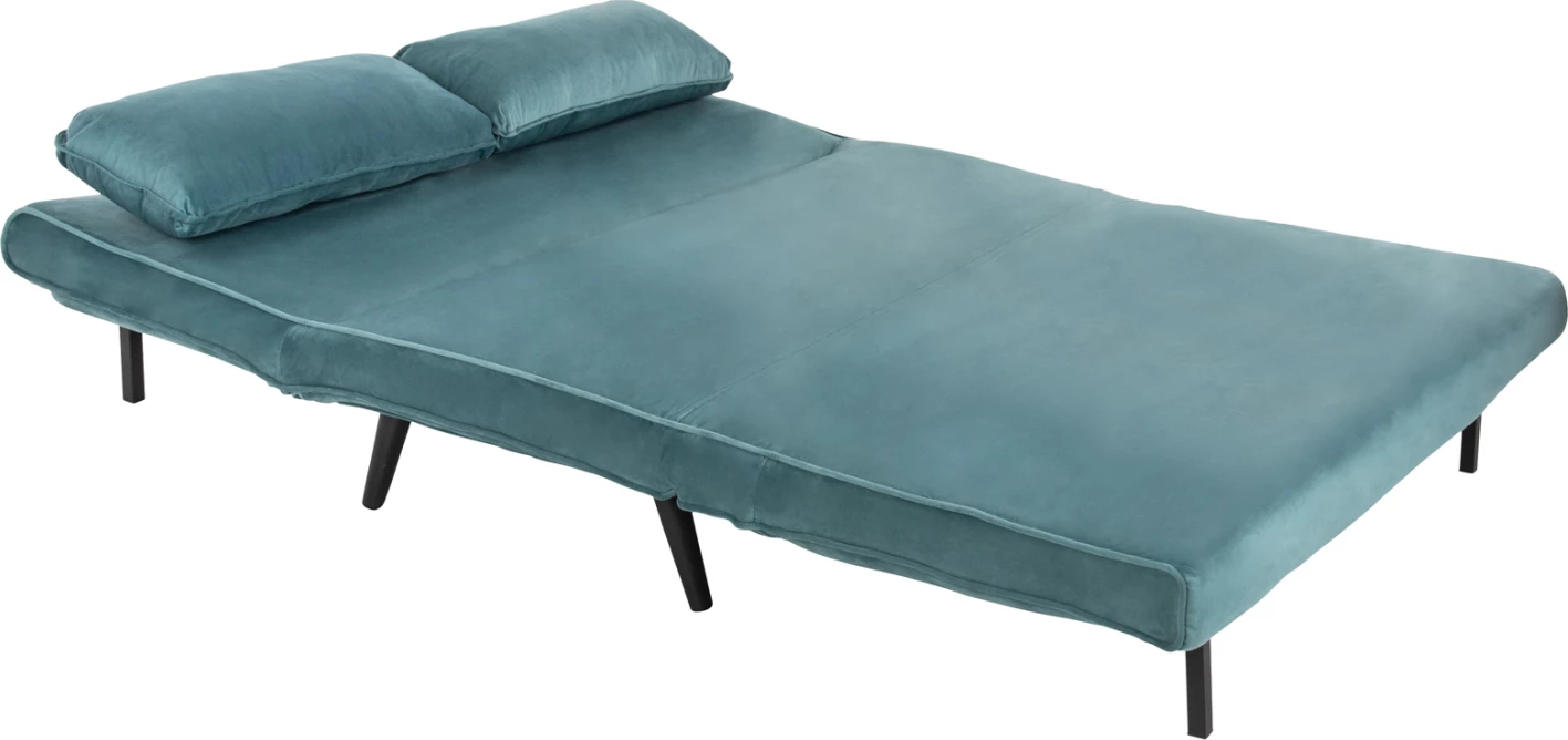 Divan për dy persona, ASMA, kadife, ngjyrë mente, 140x80x77H cm