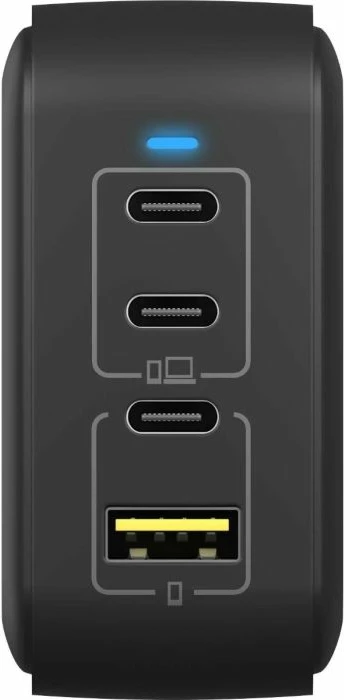 Karikues muri USB-C/USB-A ICYBOX IB-PS1040-PD 100W GaN, 4 porta, i zi