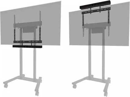 Set mbajtëse/raft për videobar Neomounts AV30-500BL, për ekrane 43–110 inç, VESA 200x200–800x600, max 10 kg, e zezë