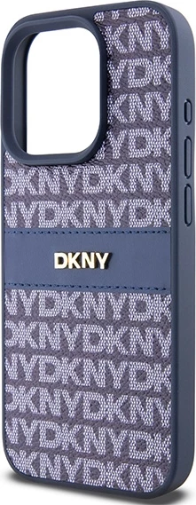 Mbështjellës DKNY Mono Stripe & Metal Logo për iPhone 15 Pro, Kaltër