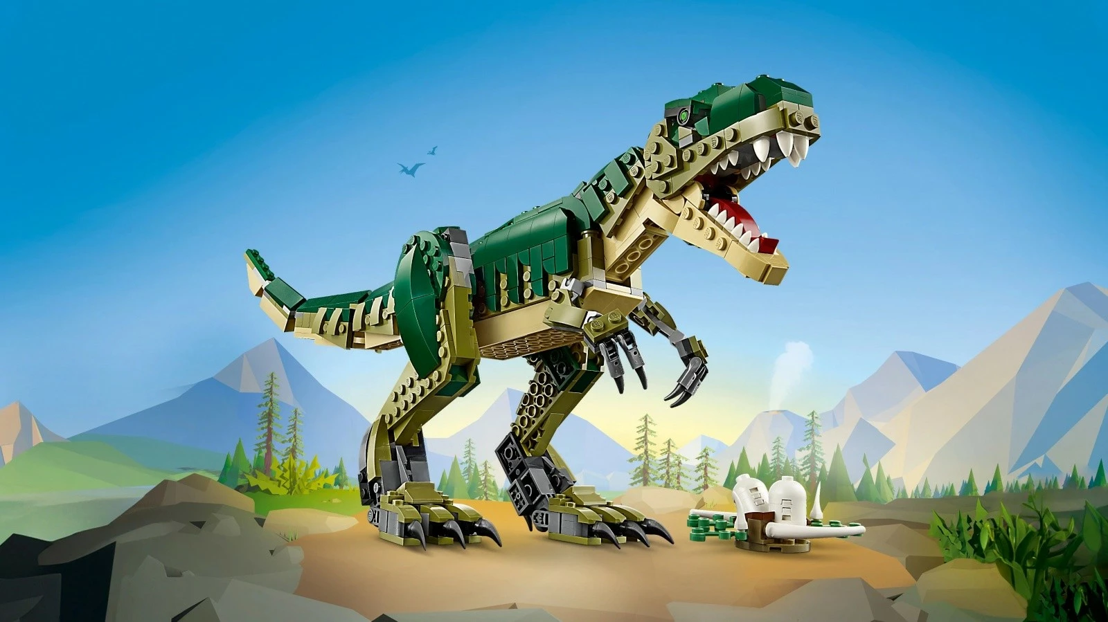 Set lodrash LEGO Creator 3-në-1 Tyrannosaurus Rex 31151, 626 pjesë, plastikë, për fëmijë, jeshile