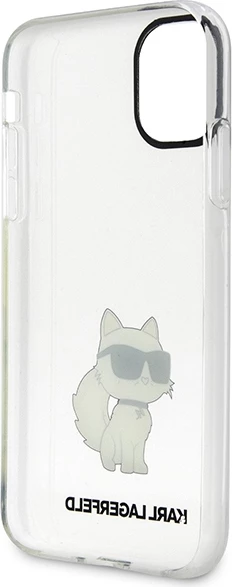 Mbështjellës Karl Lagerfeld Ikonik Choupette për iPhone 11/XR, transparent