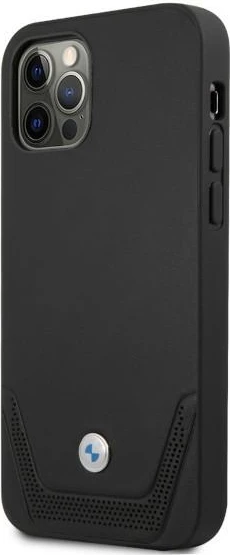 Mbështjellës BMW BMHCP12LRSWPK për iPhone 12 Pro Max, Hardcase, Lëkurë, E zezë