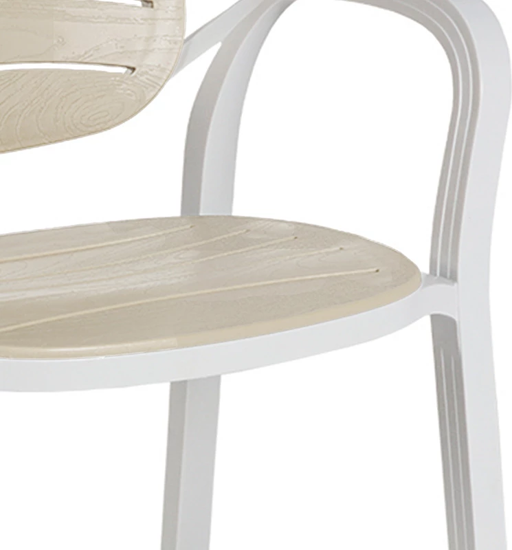 Karrige me krahë Gentle PP ngjyrë bardhë-kapuçino