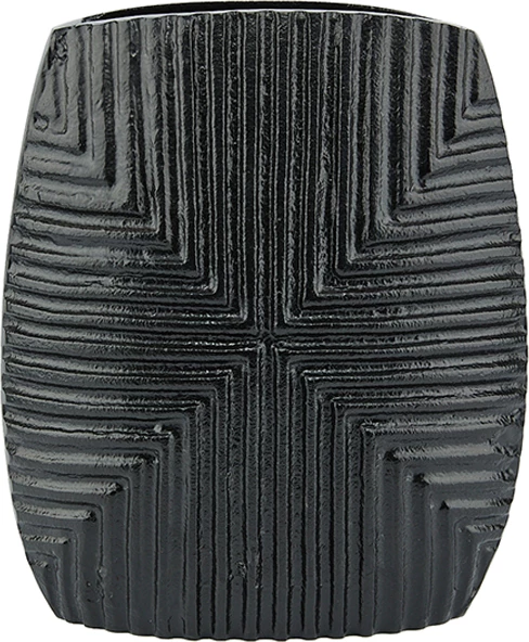 Vazo LINEAR, alumin, e zezë, 21x8x24cm